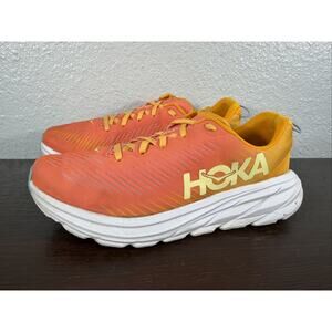 Hoka One Rincon 3 Shoes Womens Size 9.5 B Orange Athletic Road Running Sneakers